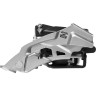 Переключатель передний SHIMANO DEORE, M618-H, для 2x10, верхний хомут (34,9 с адаптером 28,6/31,8), верхняя тяга, черный IFDM618HTX6
