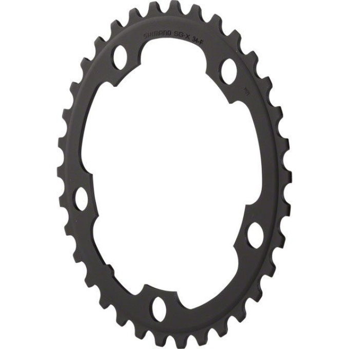 Звезда передняя SHIMANO Y-PART, для FC-RS500, 36T-MJ, черная, для 46-36T/52-36T Y1PR36000